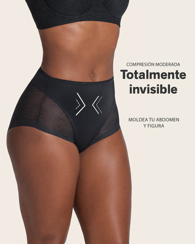 Braga faja clásica invisible con transparencias en glúteos y laterales
