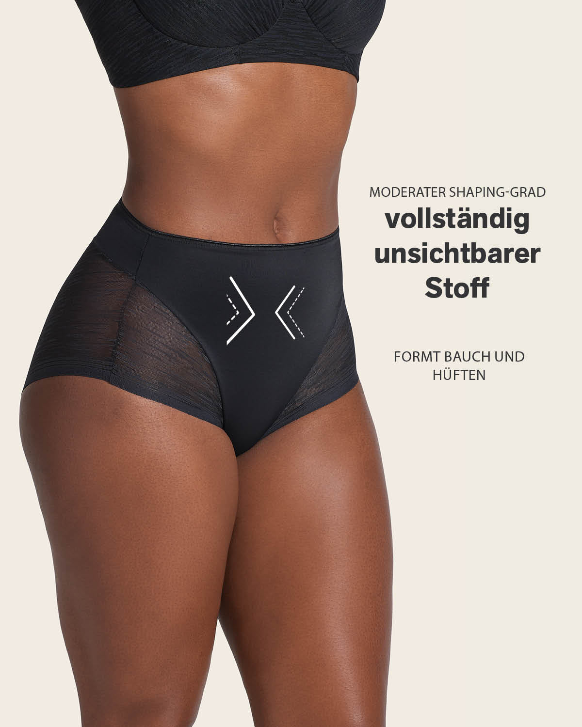 Braga faja clásica invisible con transparencias en glúteos y laterales