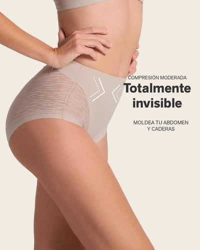 Braga faja clásica invisible con transparencias en glúteos y laterales