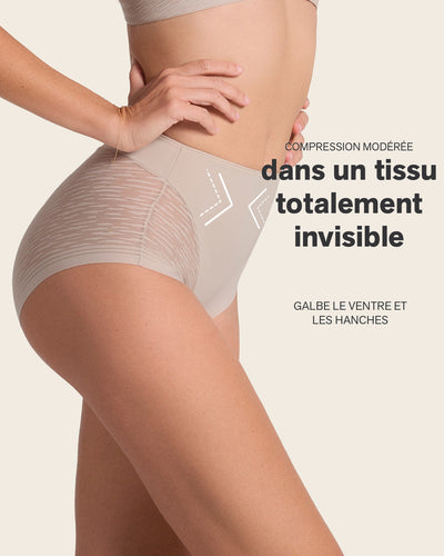 Braga faja clásica invisible con transparencias en glúteos y laterales