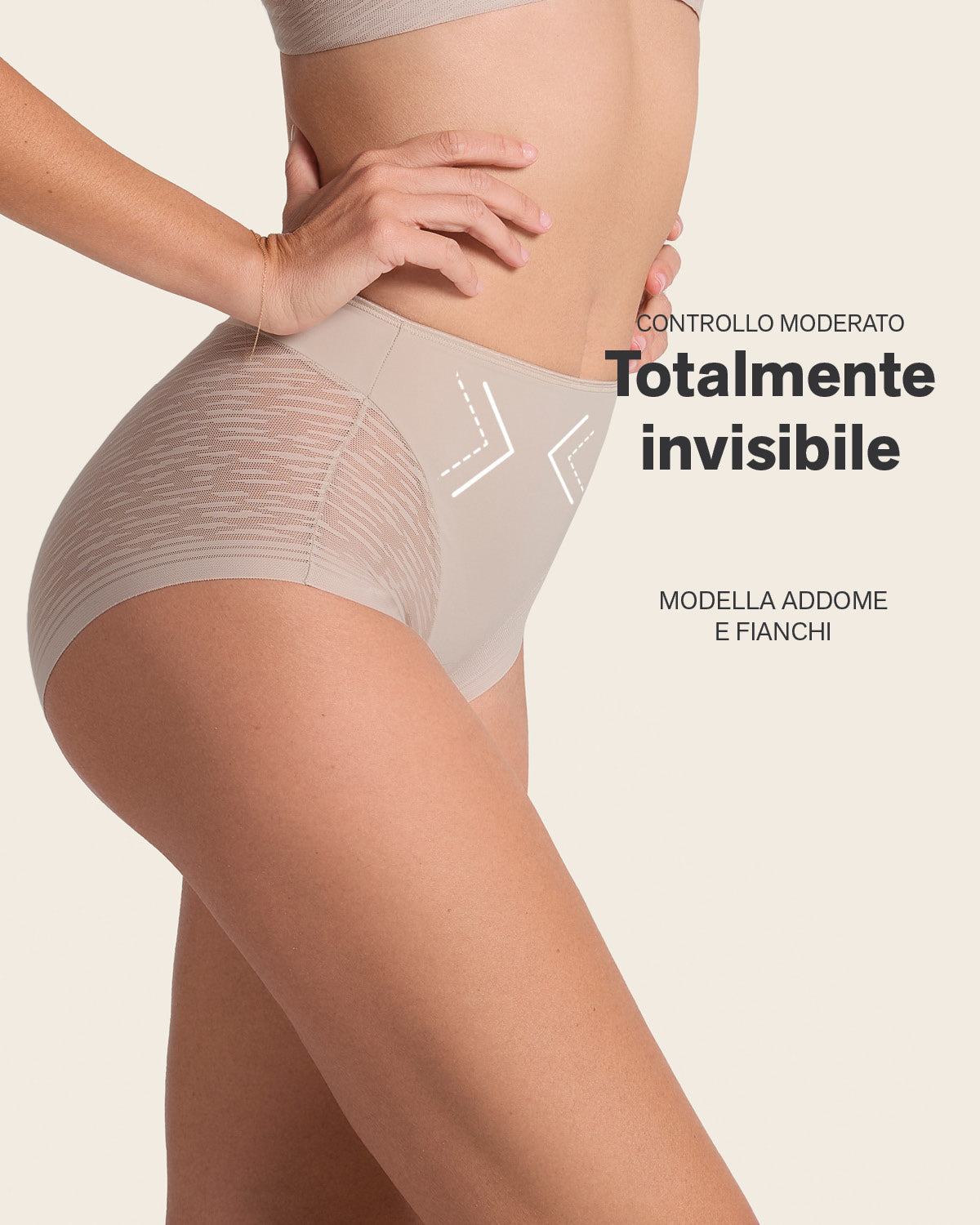 Braga faja clásica invisible con transparencias en glúteos y laterales