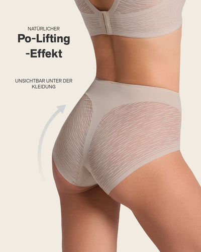 Braga faja clásica invisible con transparencias en glúteos y laterales