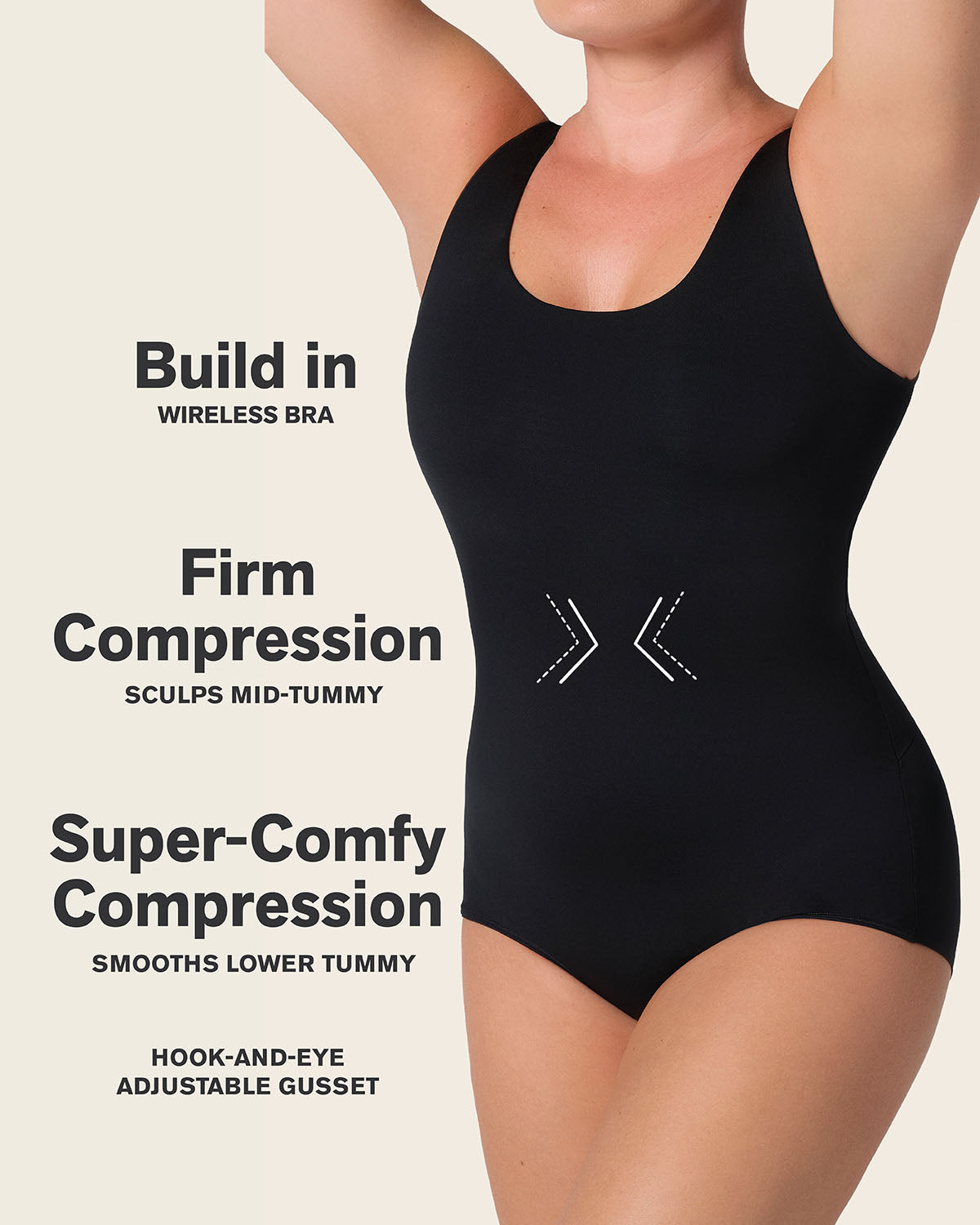 Body moldeador sin mangas con top interno
