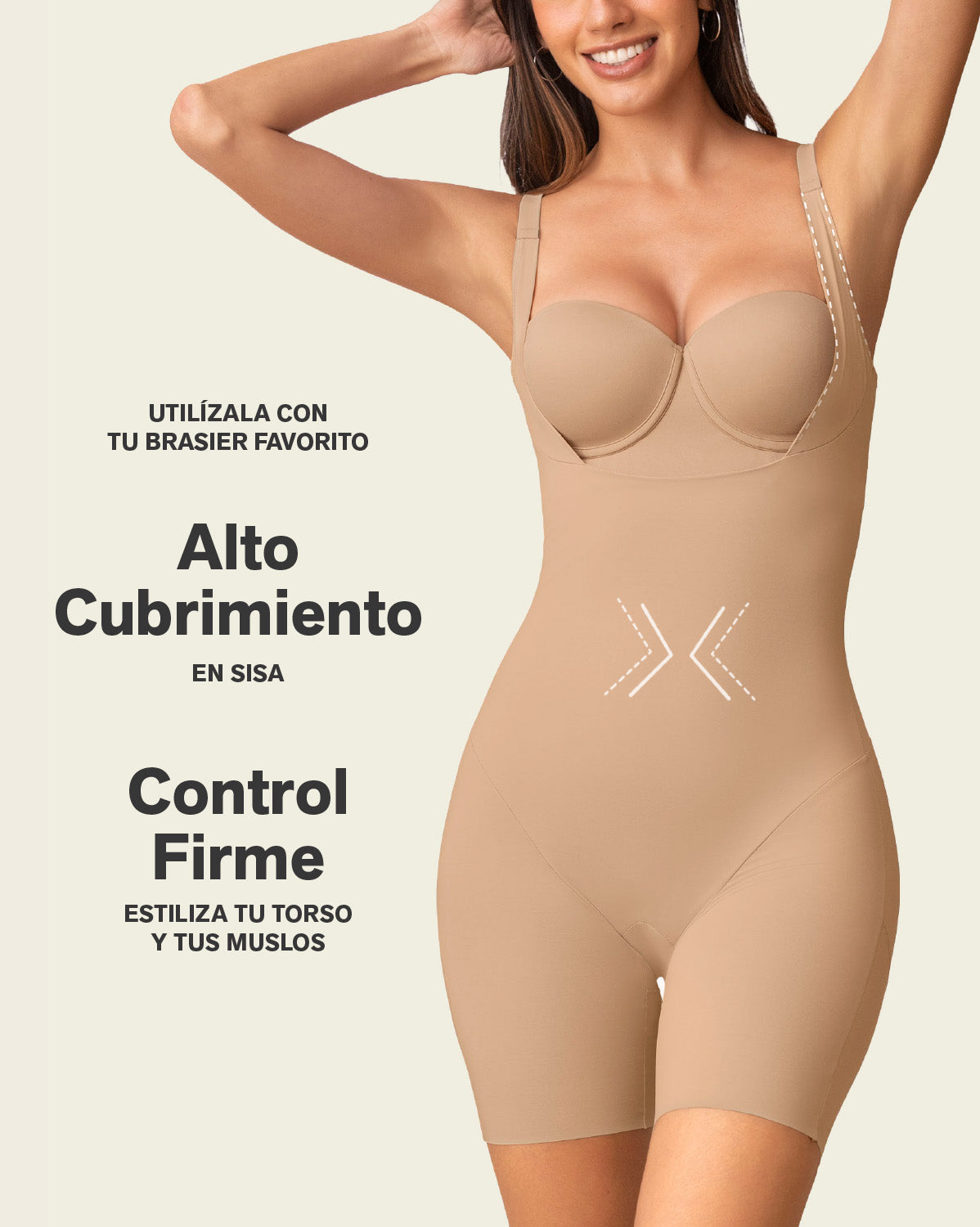 Body pecho libre de compresión fuerte efecto levanta glúteos