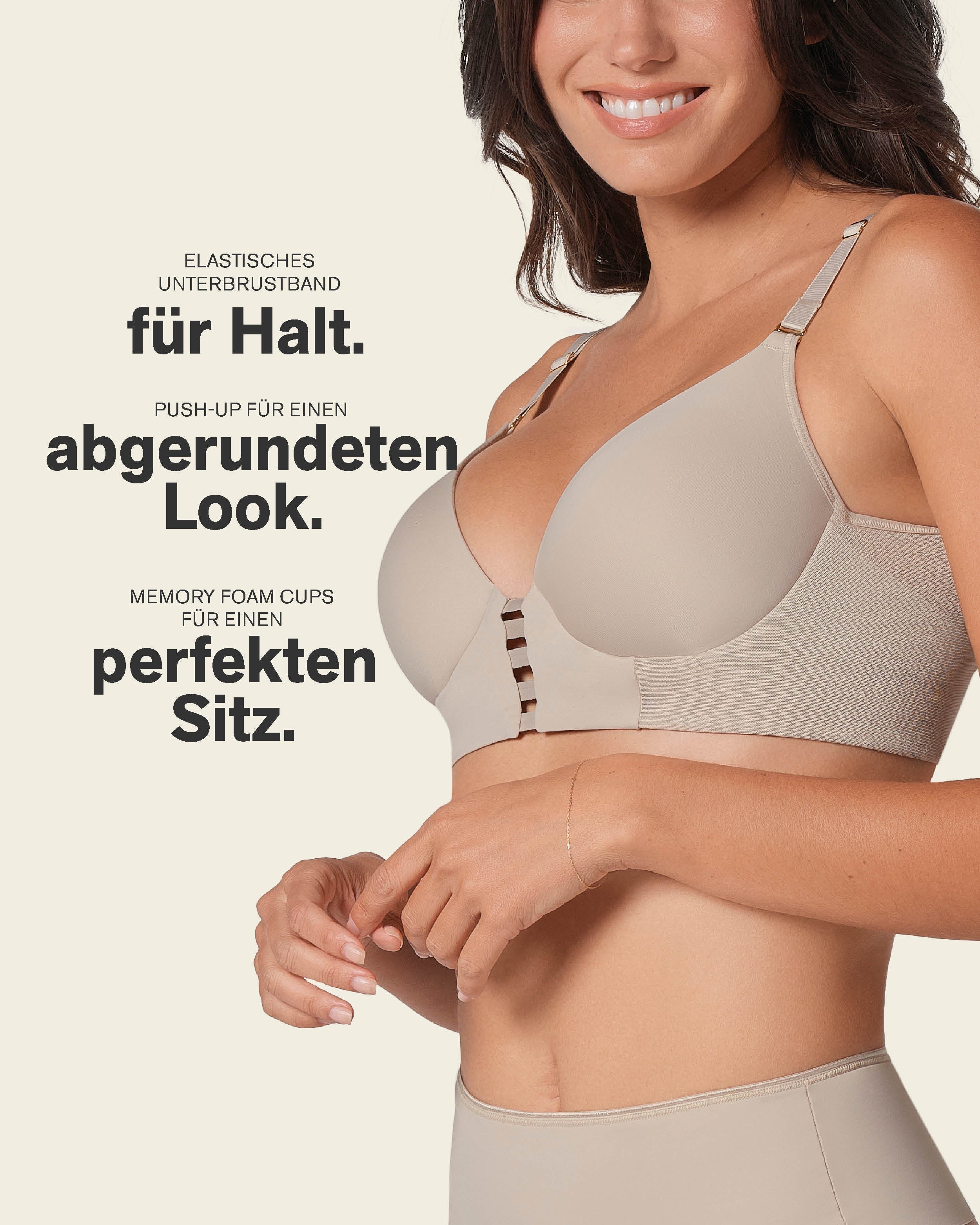 Sujetador triangular de push up alto y buen cubrimiento Memory Bustier