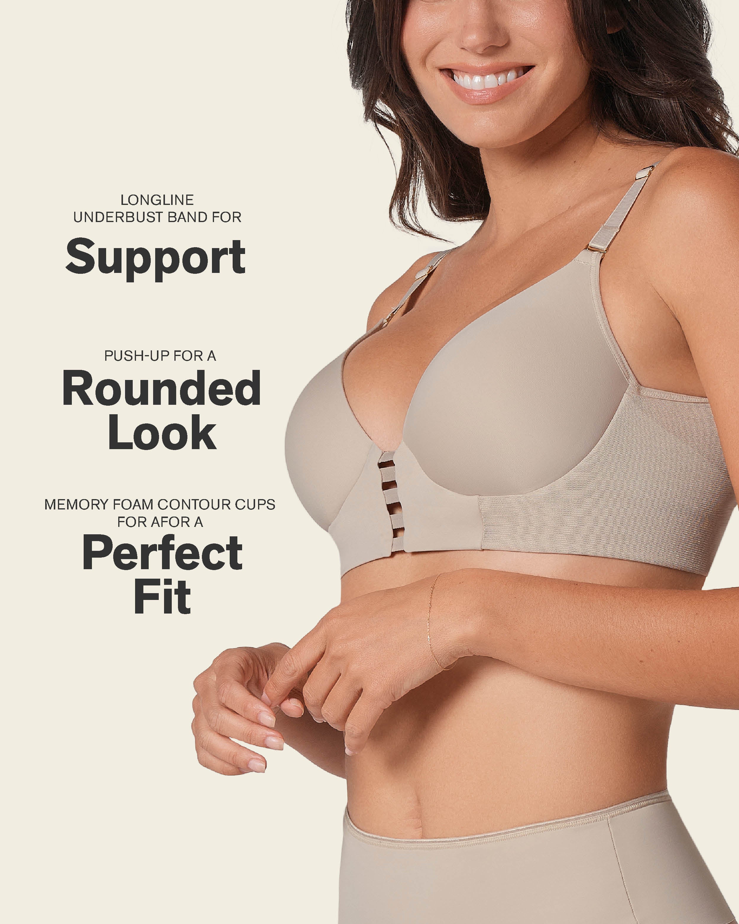 Sujetador triangular de push up alto y buen cubrimiento Memory Bustier