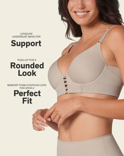 Sujetador triangular de push up alto y buen cubrimiento Memory Bustier