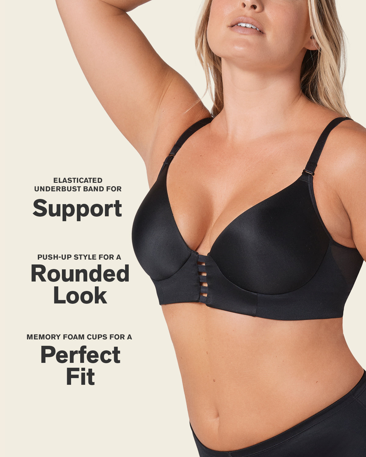 Sujetador triangular de push up alto y buen cubrimiento Memory Bustier