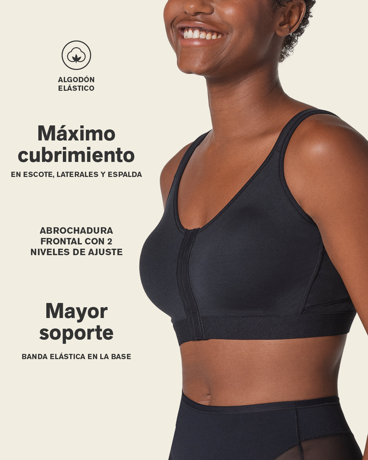 Sujetador en algodón facilitador de postura, All in One Bra