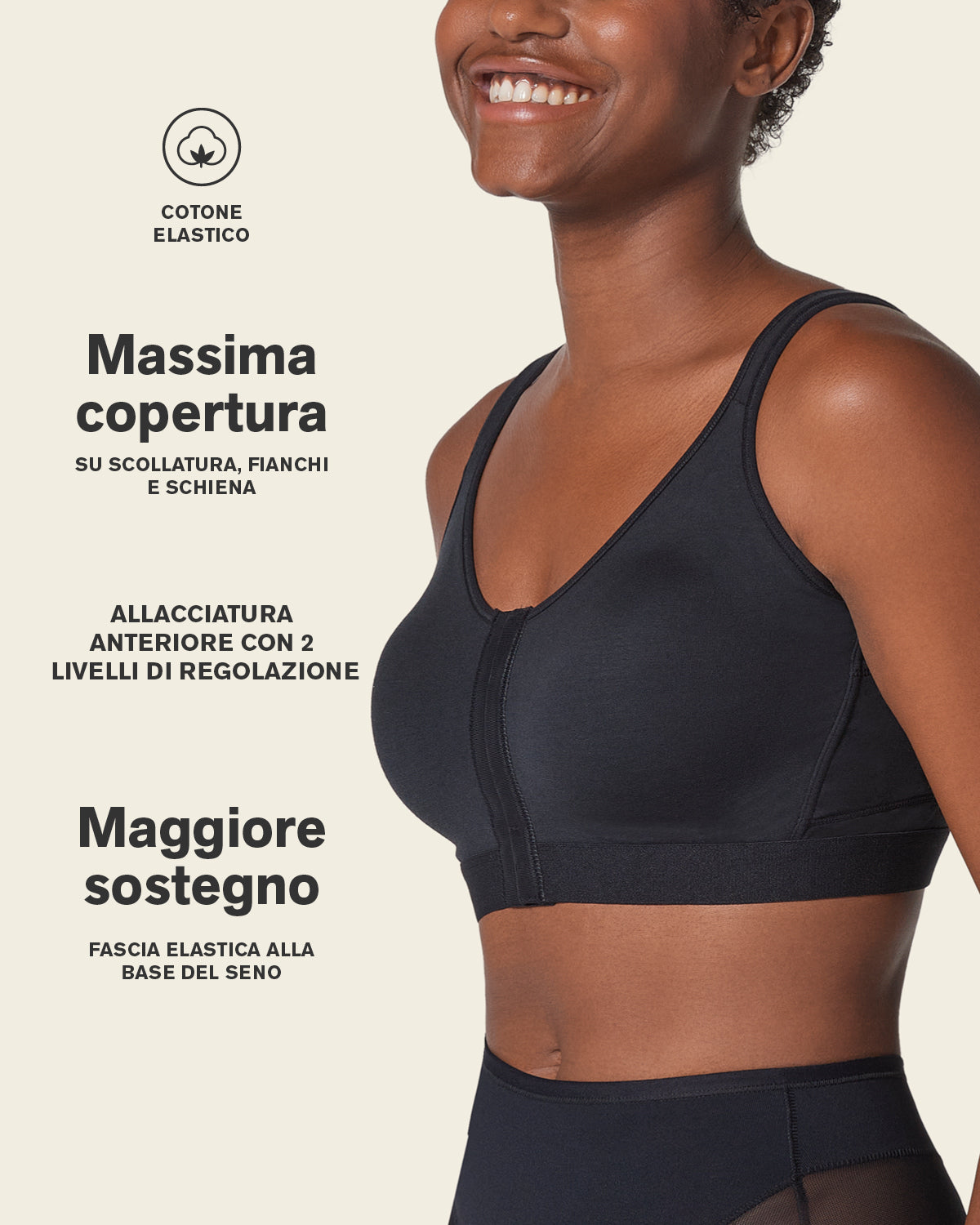 Sujetador en algodón facilitador de postura, All in One Bra