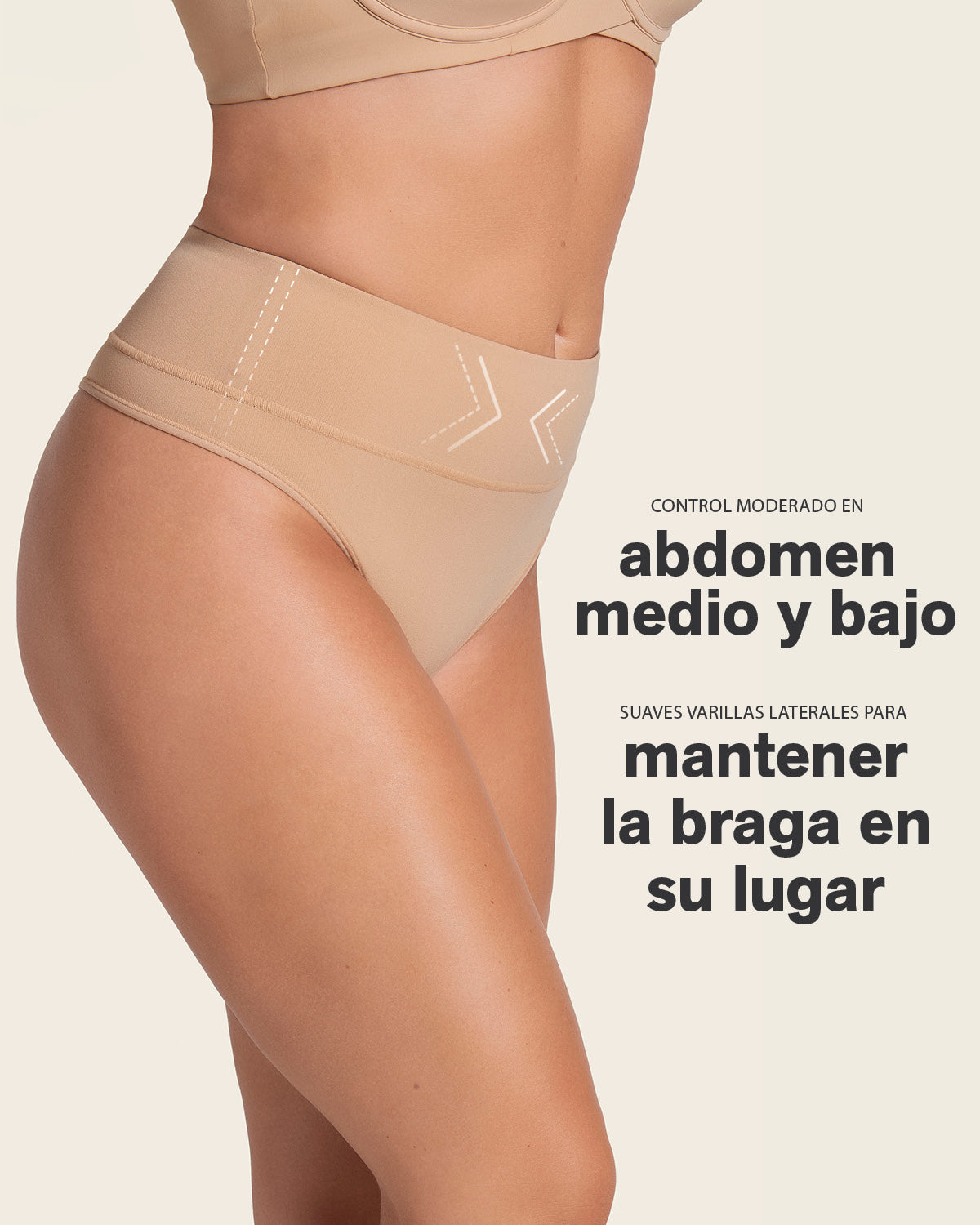 Tanga de moldeadora talle alto en SkinFuse