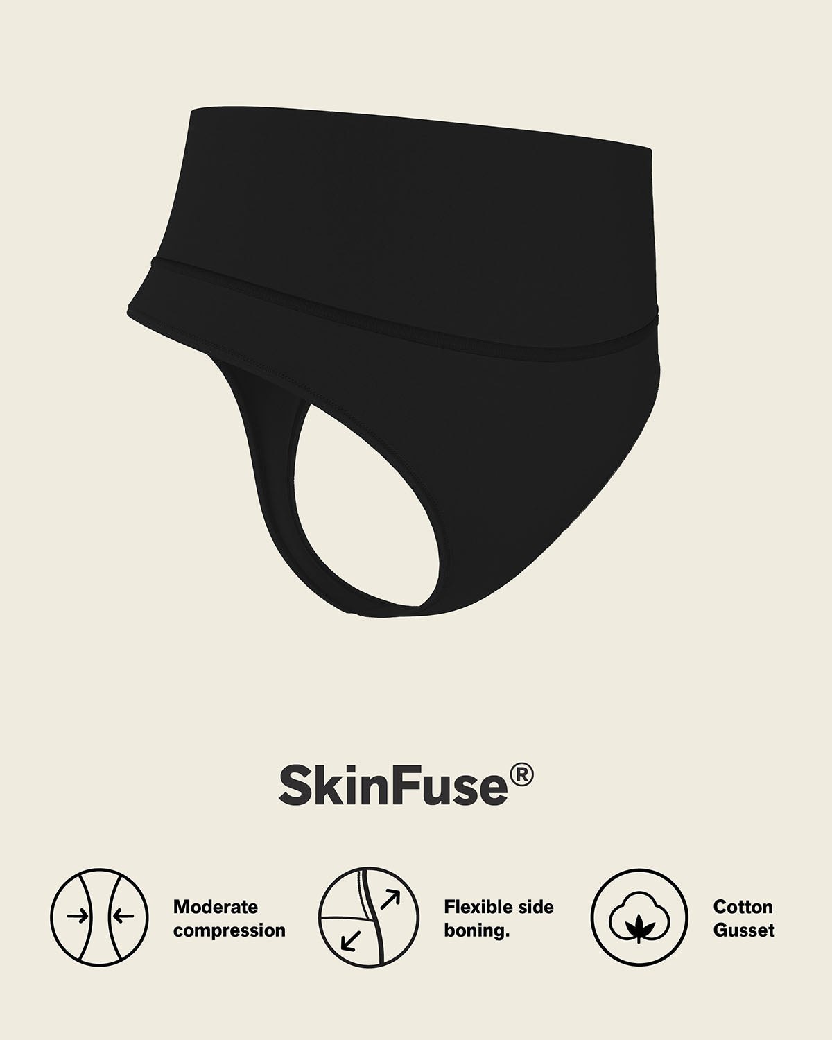 Tanga de moldeadora talle alto en SkinFuse