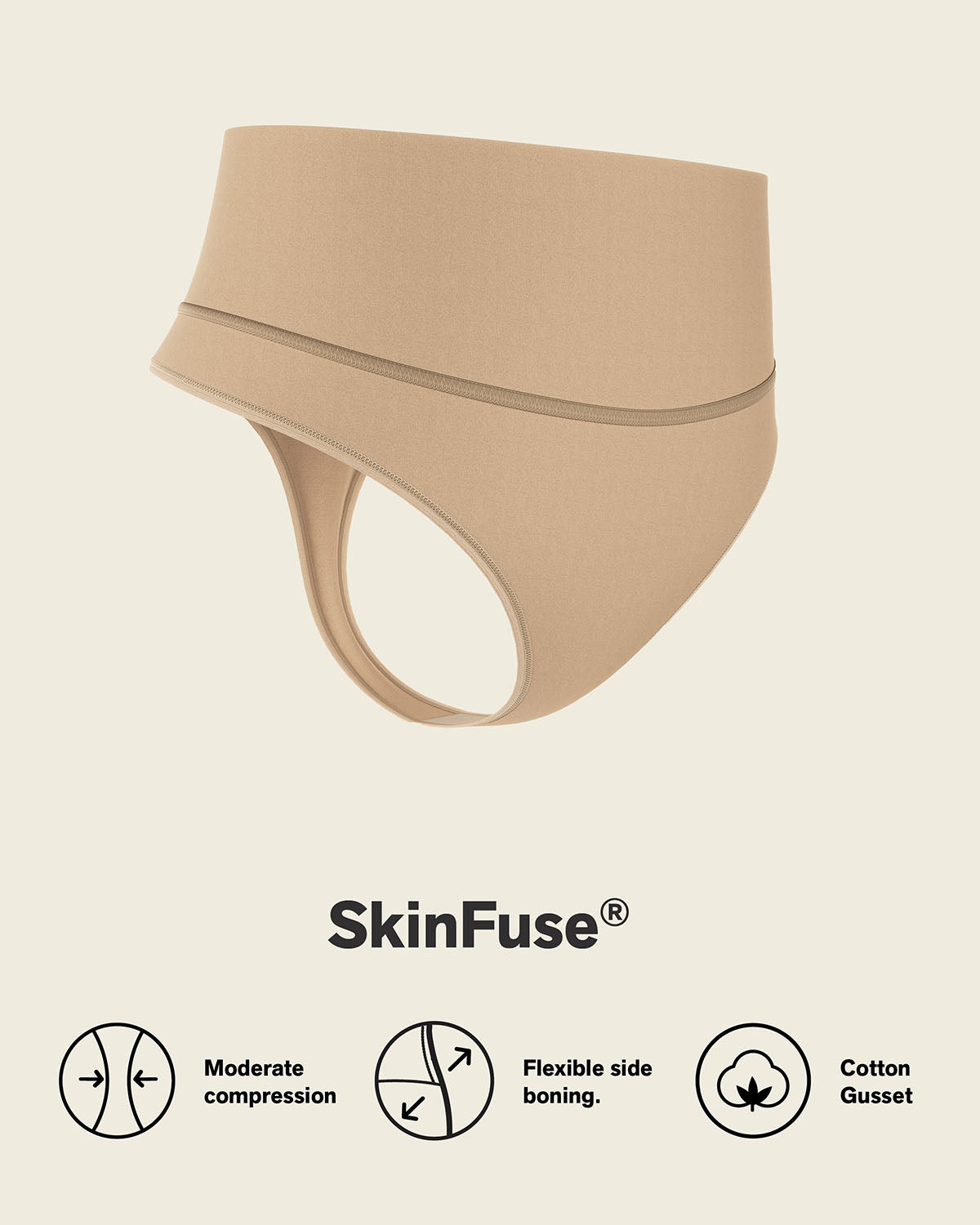 Tanga de moldeadora talle alto en SkinFuse