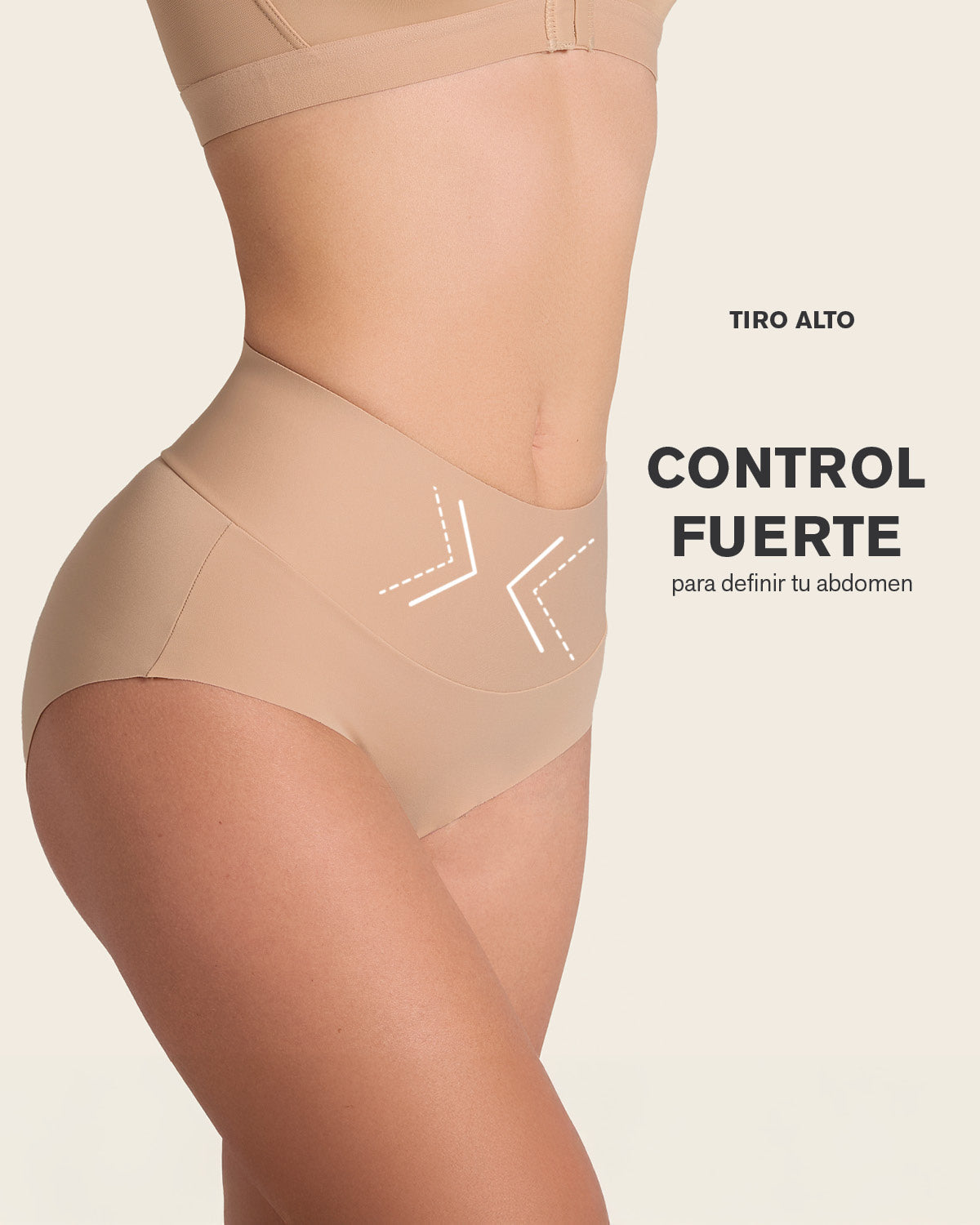 Braga hípster talle alto moldeadora de abdomen