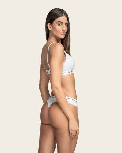 Tanga en algodón con elástico suave en cintura