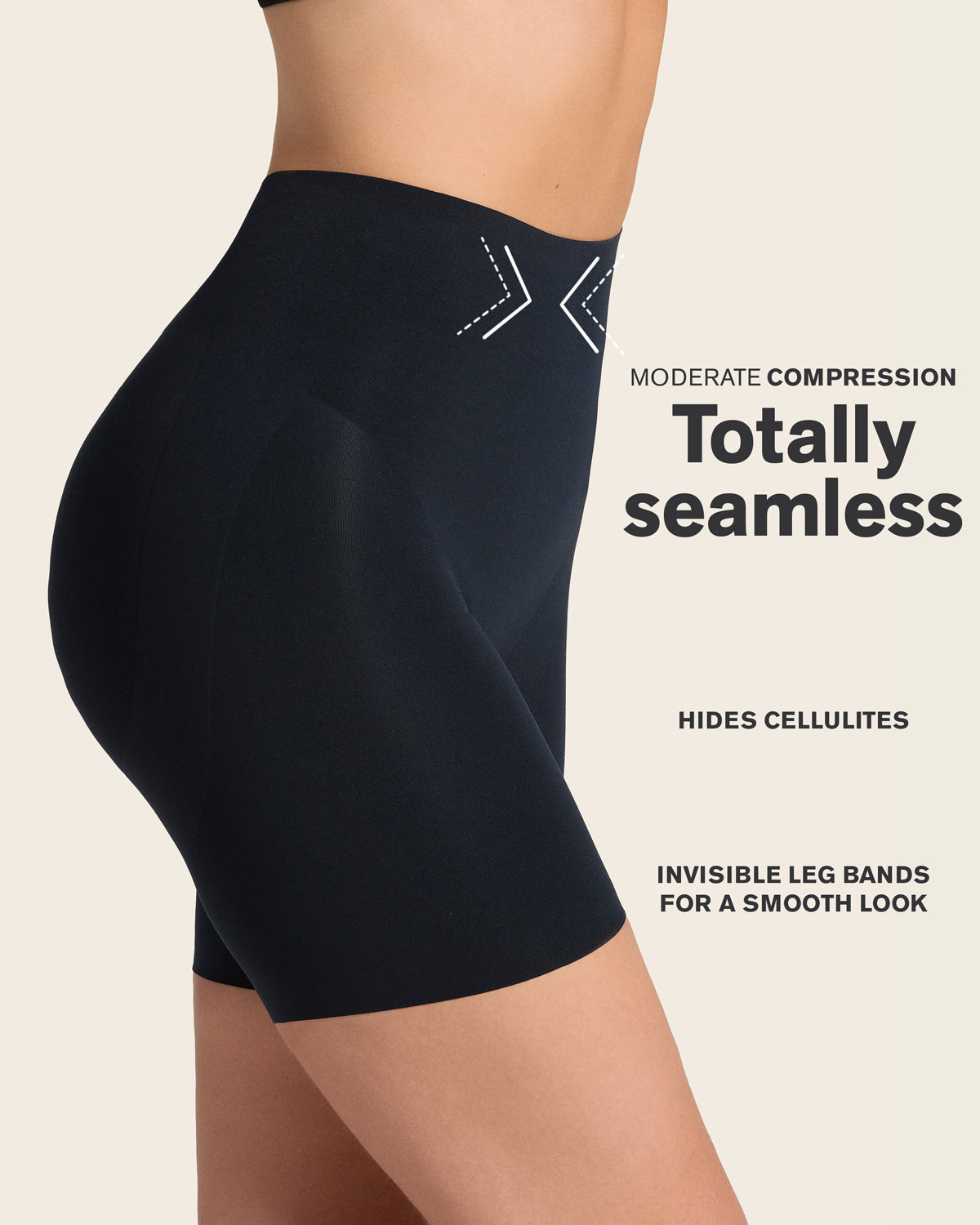 Short moldeador ultraplano efecto invisible