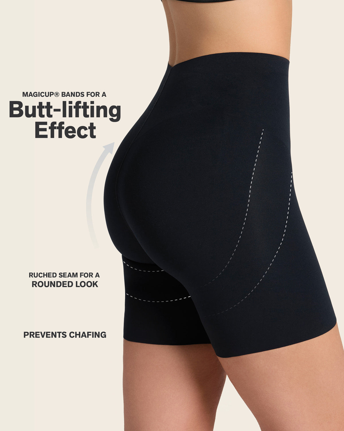 Short moldeador ultraplano efecto invisible
