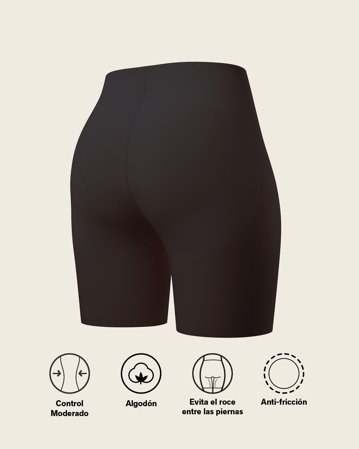 Short moldeador ultraplano efecto invisible