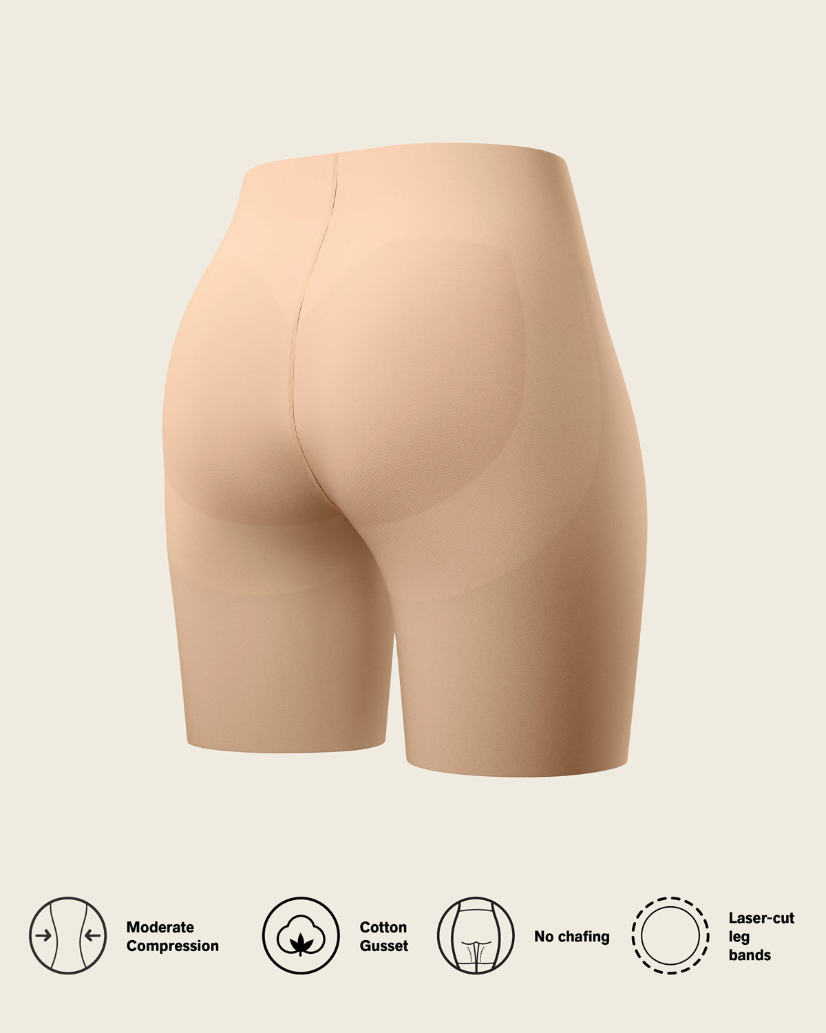 Short moldeador ultraplano efecto invisible