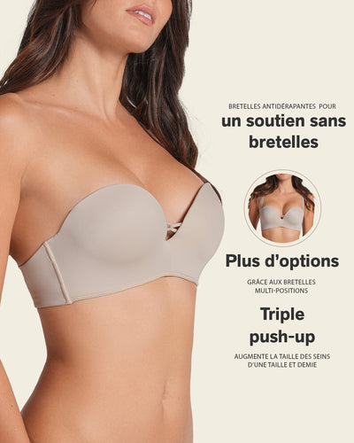 Sujetador WOW de triple push up ideal sin tirantes