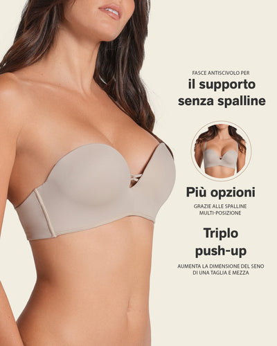 Sujetador WOW de triple push up ideal sin tirantes