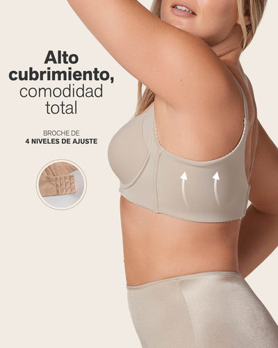 Sujetador de cobertura alta en la zona de la axila y espalda Cover Bra