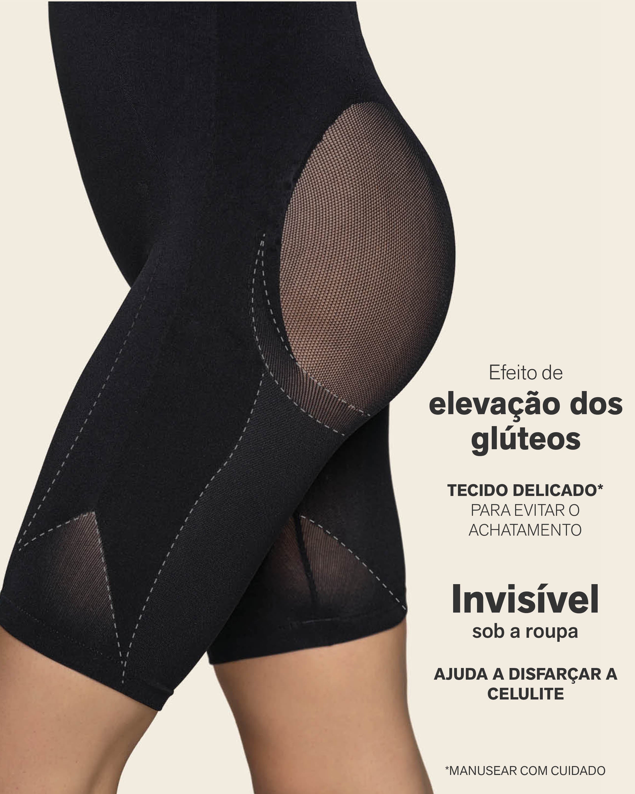 Braga faja media pierna invisible levanta glúteos