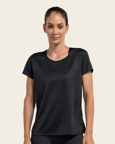 Camiseta deportiva de secado rápido y silueta semiajustada