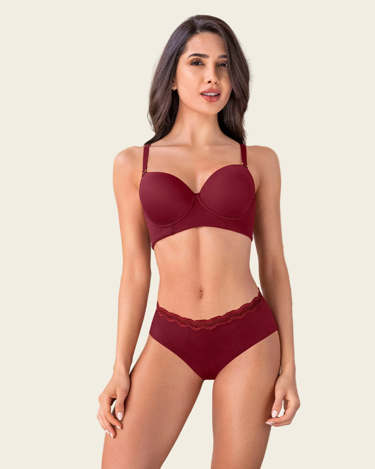 Sujetador de push up alto copa lisa