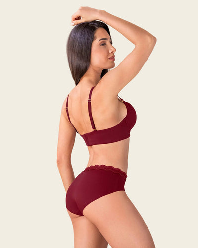 Sujetador de push up alto copa lisa