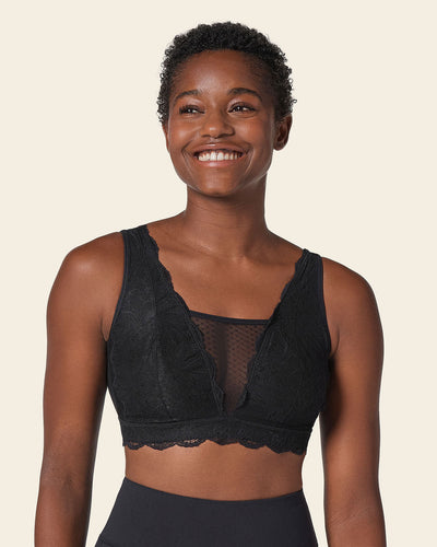 Bralette multiusos Sexy Siempre en encaje ideal para prótesis de mastectomía