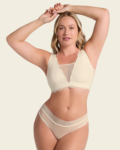 Bralette multiusos Sexy Siempre en encaje ideal para prótesis de mastectomía