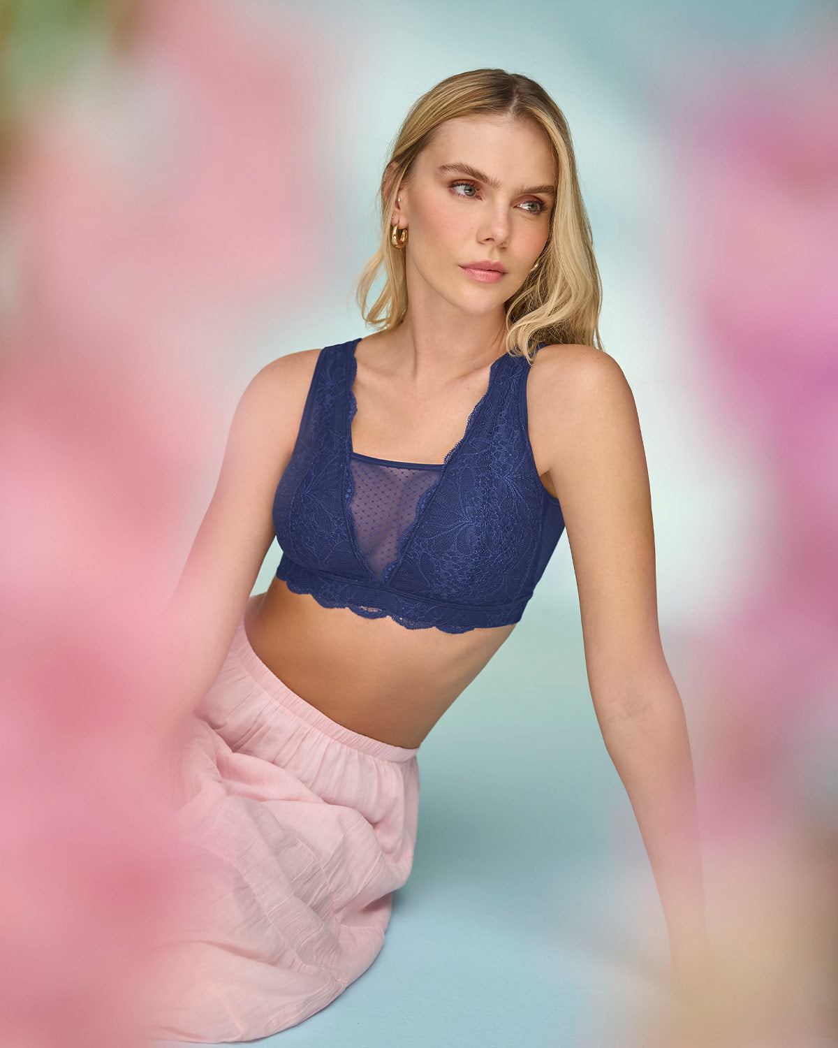 Bralette multiusos Sexy Siempre en encaje ideal para prótesis de mastectomía