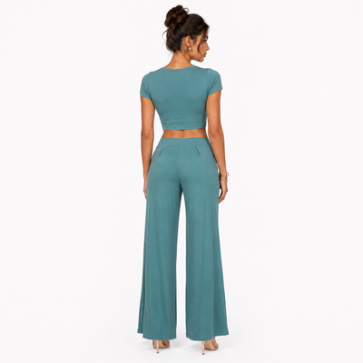 Conjunto Palazzo Premium Verde Salvia