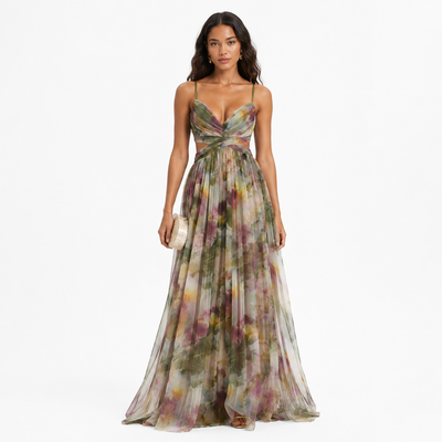 Vestido largo floral