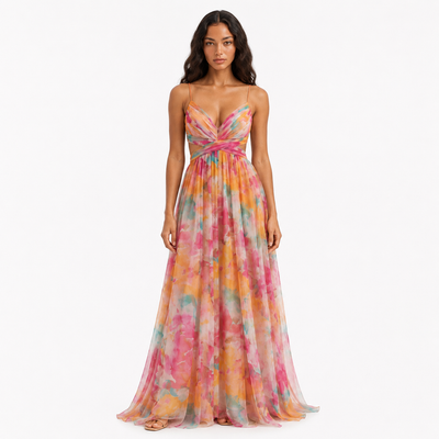 Vestido largo floral