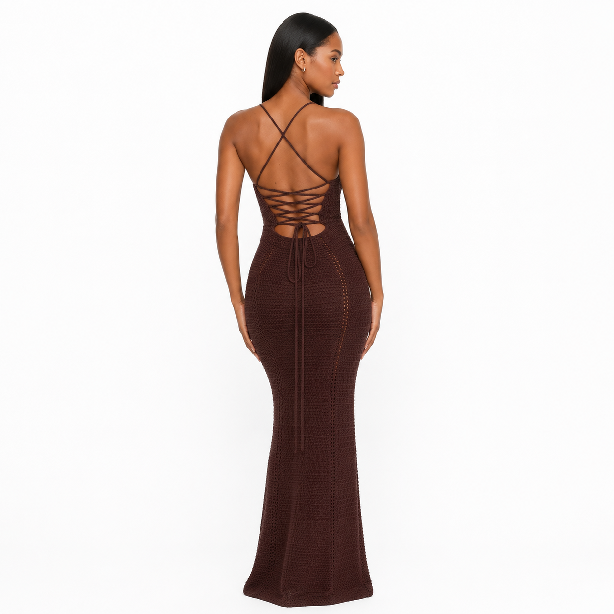 Xanthe Maxi Dress - Plum Brown
