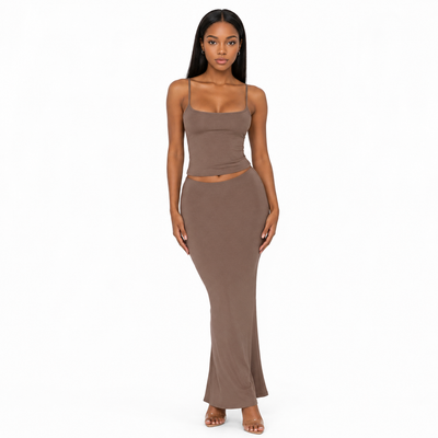 Yasmin Maxi Skirt - Mocha