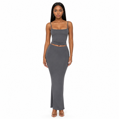 Yasmin Maxi Skirt - Charcoal