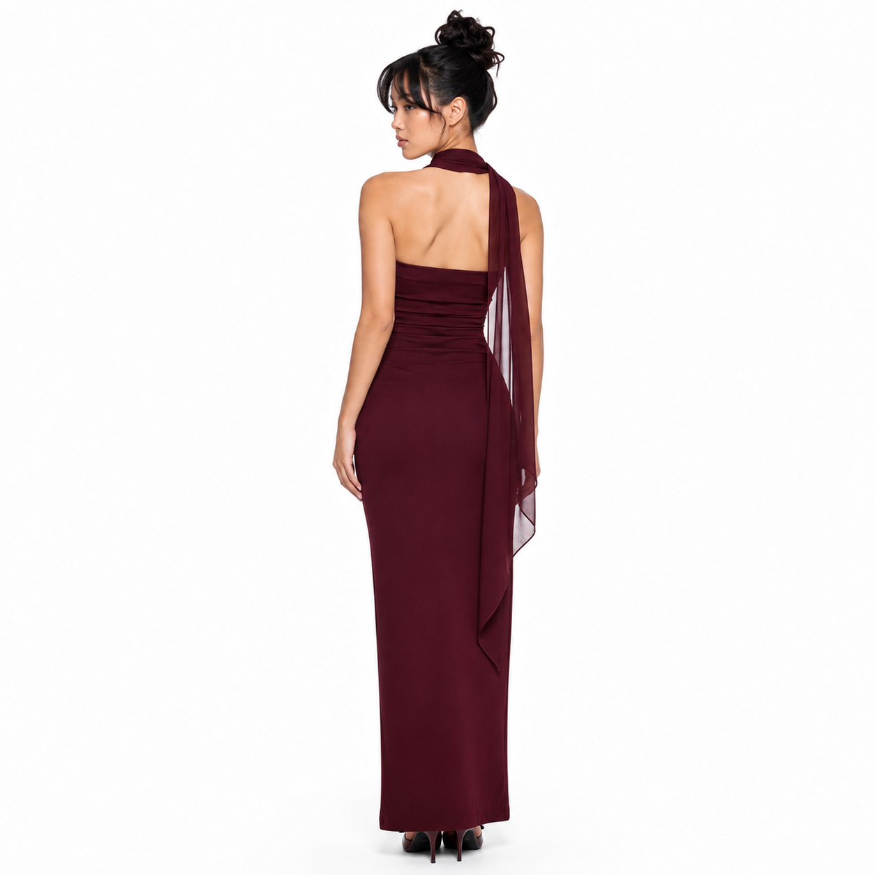 Yulia Maxi Dress - Cherry Lacquer