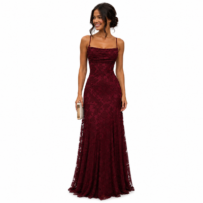 Cherry/Burgundy Lace Dress