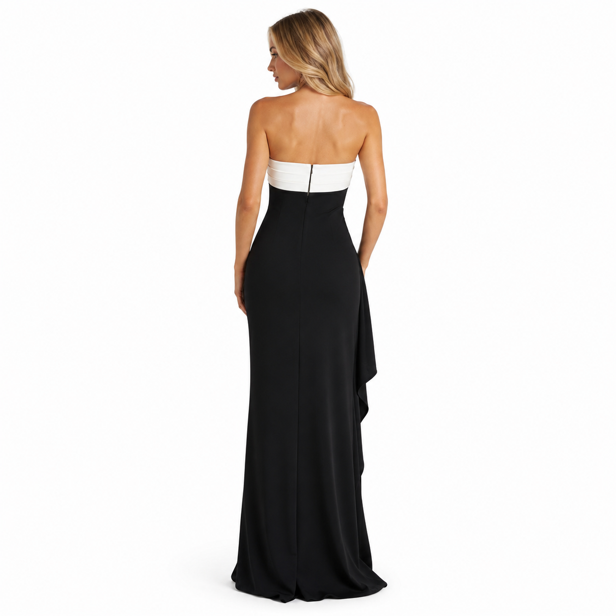 Zafira Maxi Dress - Black/White