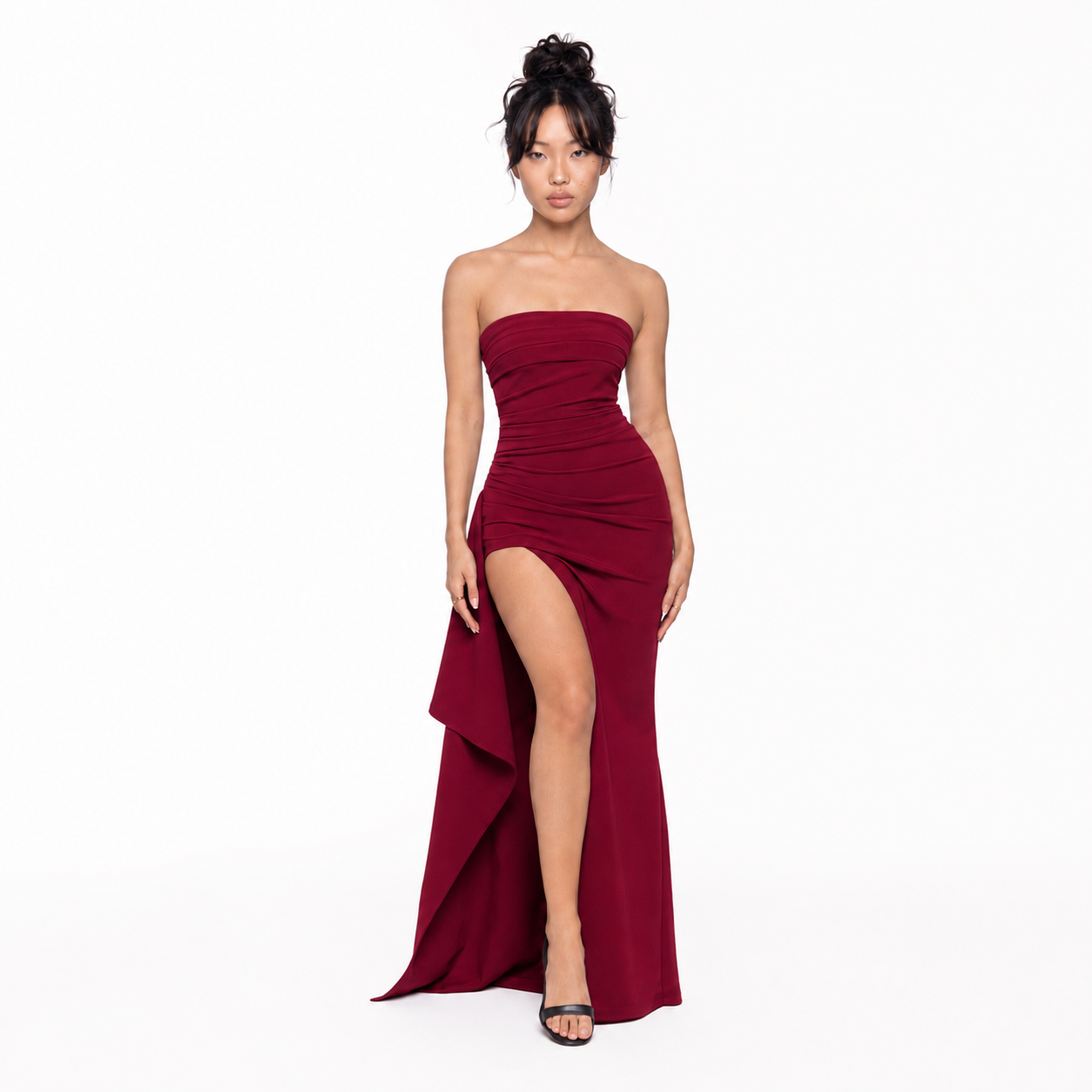 Zafira Maxi Dress - Cherry Lacquer