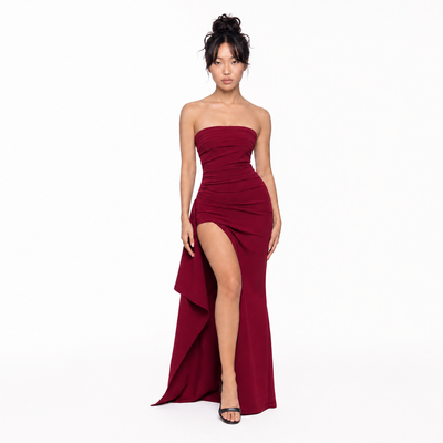 Zafira Maxi Dress - Cherry Lacquer