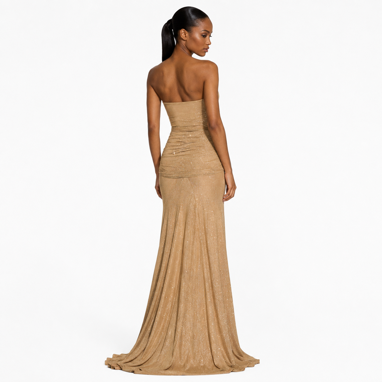 Paula Maxi dress-Dorado Brillante