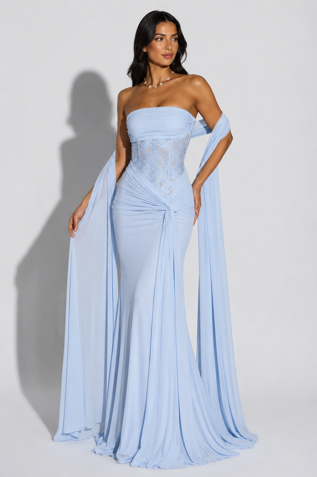 Santa Maxi Dress - Glacier Blue