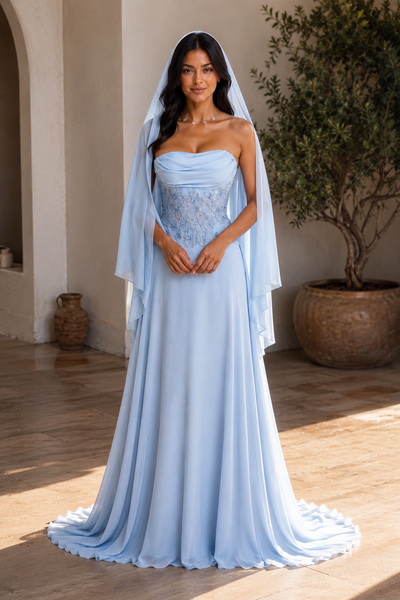 Celestia Gown | Glacier Blue