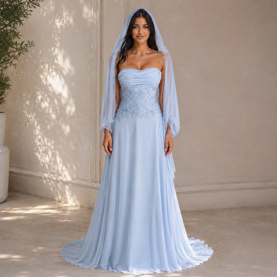 Celestia Gown | Glacier Blue