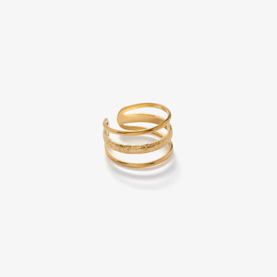 Anillo de tres láminas